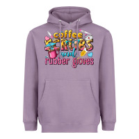 Lavender coffee scrubs and rubber gloves Heavyweight Hoodie - texasbilliewilder