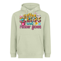 Matcha coffee scrubs and rubber gloves Heavyweight Hoodie - texasbilliewilder