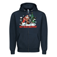 Navy out here slammin' Zipper Hoodie - MaliasSmallBusiness