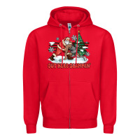 Red out here slammin' Zipper Hoodie - MaliasSmallBusiness