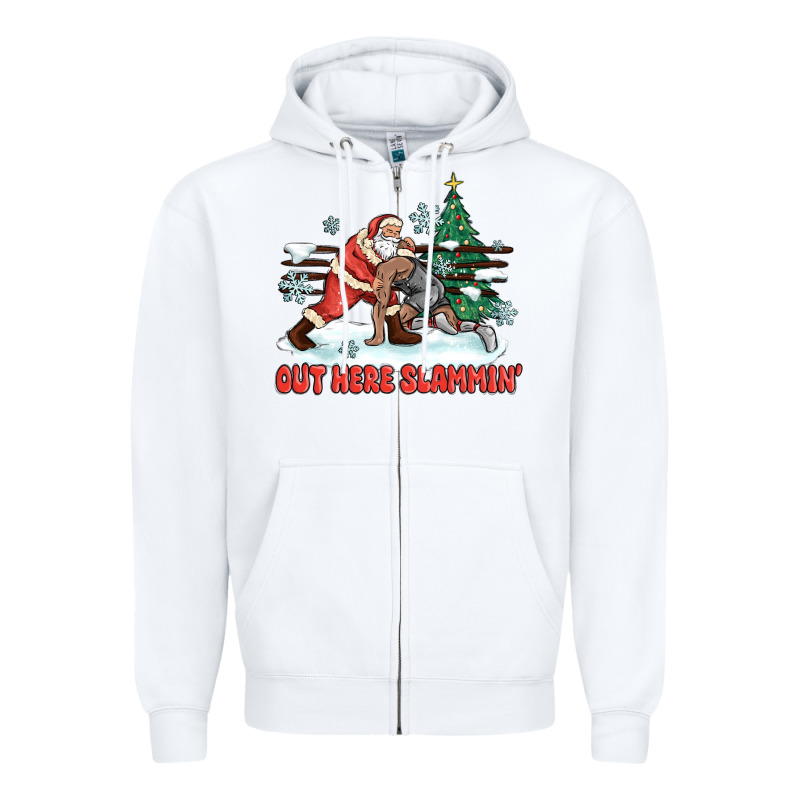 Out Here Slammin' Zipper Hoodie by MaliasSmallBusiness | Teevron