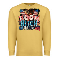 Antique Gold Boom bitch get out the way 4th of July Premium Sweatshirt - CowGirlArtShop