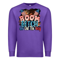 Purple Boom bitch get out the way 4th of July Premium Sweatshirt - CowGirlArtShop