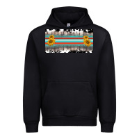Black western cowhide serape sunflower mama license plate Urban Hoodie - BarkalooDesign