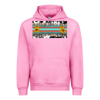 Fuchsia Pink western cowhide serape sunflower mama license plate Urban Hoodie - BarkalooDesign