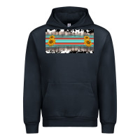 Navy western cowhide serape sunflower mama license plate Urban Hoodie - BarkalooDesign