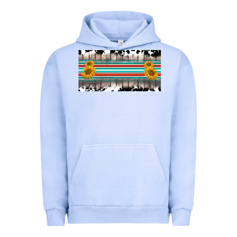 Western Cowhide Serape Sunflower Mama License Plate Urban Hoodie by BarkalooDesign | Teevron