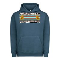 Pigment Midnight Navy western cowhide serape sunflower mama license plate Urban Hoodie - BarkalooDesign