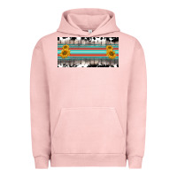 Pigment Salmon western cowhide serape sunflower mama license plate Urban Hoodie - BarkalooDesign