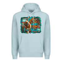 Blue Mist free spirit native american indian headdress Premium Hoodie - Artiststas