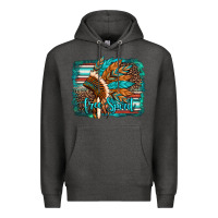 Charcoal Heather free spirit native american indian headdress Premium Hoodie - Artiststas