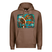 Chestnut free spirit native american indian headdress Premium Hoodie - Artiststas