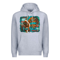 Heather Grey free spirit native american indian headdress Premium Hoodie - Artiststas