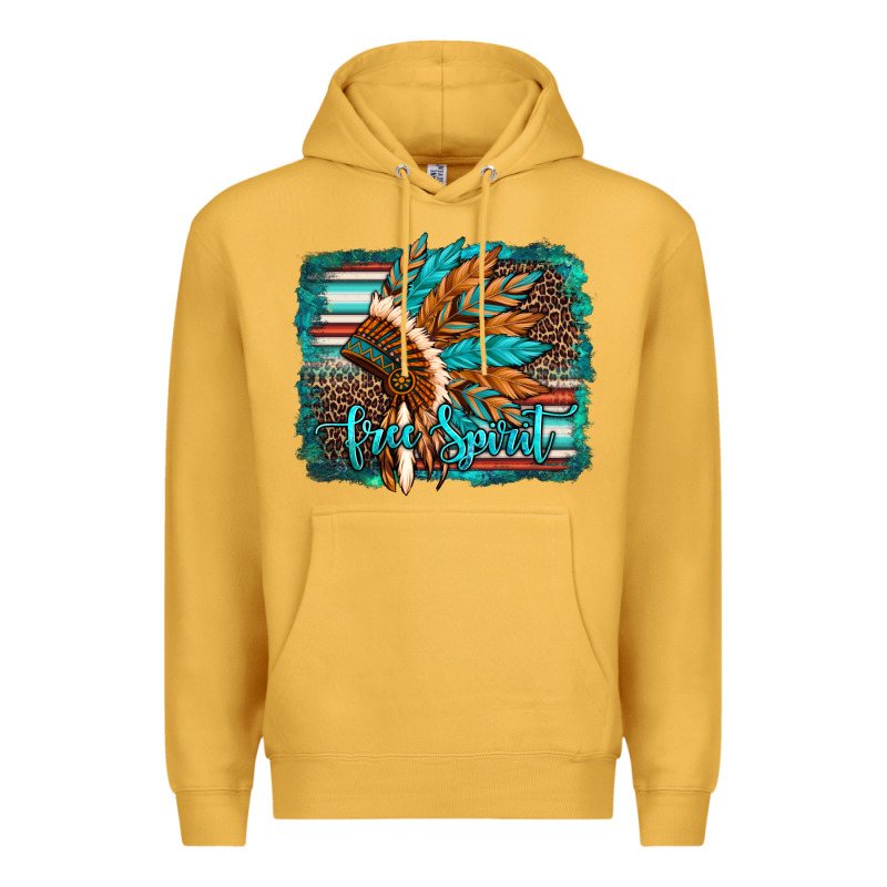 Free Spirit Native American Indian Headdress Premium Hoodie by Artiststas | Teevron