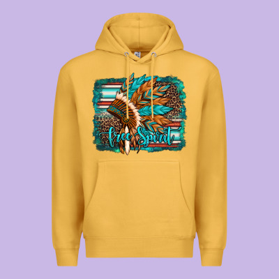 Free Spirit Native American Indian Headdress Premium Hoodie Designed By Artiststas