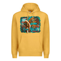 Mustard free spirit native american indian headdress Premium Hoodie - Artiststas