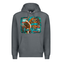 Rock free spirit native american indian headdress Premium Hoodie - Artiststas