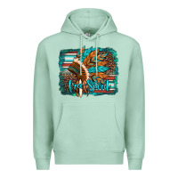 Seafoam free spirit native american indian headdress Premium Hoodie - Artiststas
