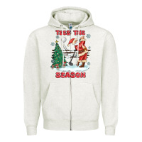 Oatmeal Heather the season golf Zipper Hoodie - MaliasSmallBusiness