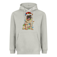 Moon Dust pug with christmas lights Heavyweight Hoodie - RanaPortraitStore