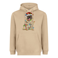 Mushroom pug with christmas lights Heavyweight Hoodie - RanaPortraitStore