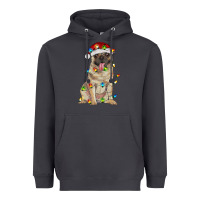 Smoke pug with christmas lights Heavyweight Hoodie - RanaPortraitStore