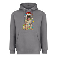 Storm pug with christmas lights Heavyweight Hoodie - RanaPortraitStore