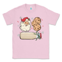 Bubblegum Pink custom milk and cookies with santa Classic Tee - MaliasSmallBusiness