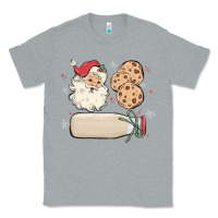 Heather Grey custom milk and cookies with santa Classic Tee - MaliasSmallBusiness