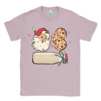 Lilac custom milk and cookies with santa Classic Tee - MaliasSmallBusiness