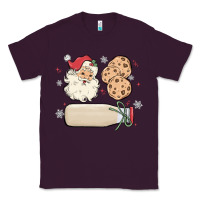 Plum custom milk and cookies with santa Classic Tee - MaliasSmallBusiness
