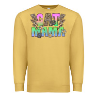Antique Gold cat mama Premium Sweatshirt - CowhideDigitalArt
