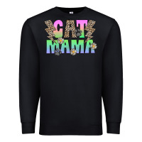 Black cat mama Premium Sweatshirt - CowhideDigitalArt