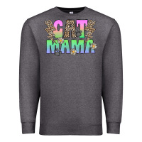 Charcoal Heather cat mama Premium Sweatshirt - CowhideDigitalArt