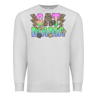 Dove Grey cat mama Premium Sweatshirt - CowhideDigitalArt
