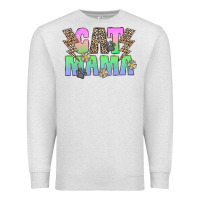 Oatmeal Heather cat mama Premium Sweatshirt - CowhideDigitalArt