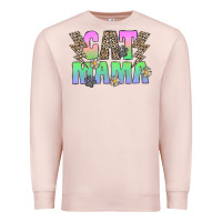 Pale Pink cat mama Premium Sweatshirt - CowhideDigitalArt