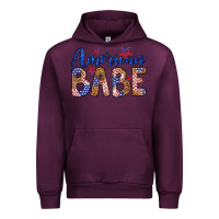 Mauve Wine american babe Urban Hoodie - LillyAllenDesigns