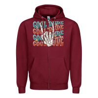 Burgundy cool dude Zipper Hoodie - MaliasSmallBusiness