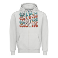 Dove Grey cool dude Zipper Hoodie - MaliasSmallBusiness