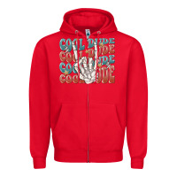 Red cool dude Zipper Hoodie - MaliasSmallBusiness