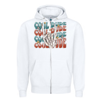White cool dude Zipper Hoodie - MaliasSmallBusiness
