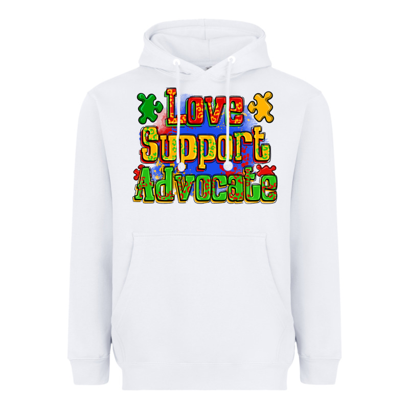 Love Support Advocate Heavyweight Hoodie by Zillion Design Studio | Teevron
