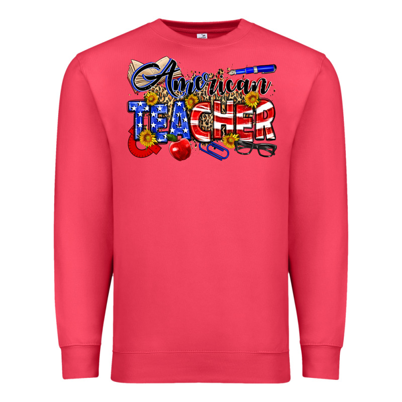 American Teacher Premium Sweatshirt by Neo Western | Teevron