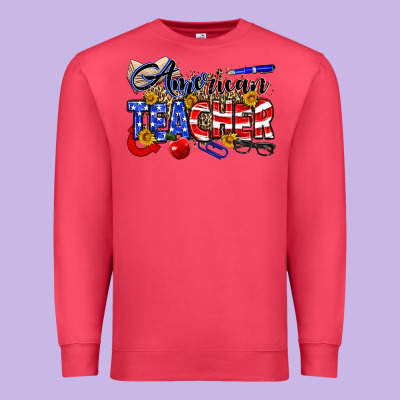 American Teacher Premium Sweatshirt Designed By Neo Western