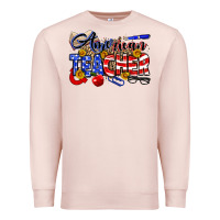 Pale Pink American Teacher Premium Sweatshirt - Neo Western