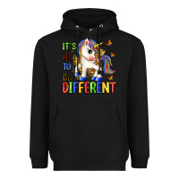 Black it's ok to be different Heavyweight Hoodie - Zillion Design Studio