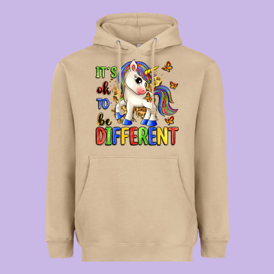 It's Ok To Be Different Heavyweight Hoodie Designed By Zillion Design Studio