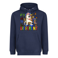 Navy it's ok to be different Heavyweight Hoodie - Zillion Design Studio