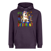 Plum it's ok to be different Heavyweight Hoodie - Zillion Design Studio